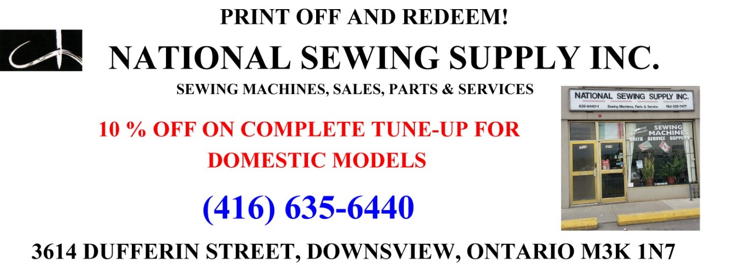 NATIONAL SEWING SUPPLY COUPON